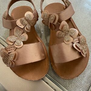Glittery Butterfly Toddler Sandals